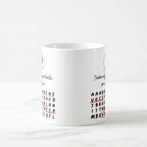 Caneca Caça Palavras Surpresa para Contar Gravidez Vovô