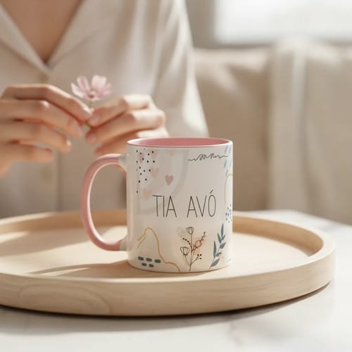 Caneca Feminina Presente de Aniversário para Tiavó
