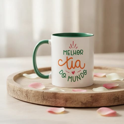 Caneca Presente Especial para Melhor Tia do Mundo - Família (Tio(a))