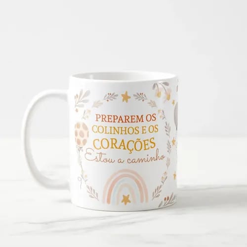Caneca Delicada Presente para Revelar Gravidez a Família