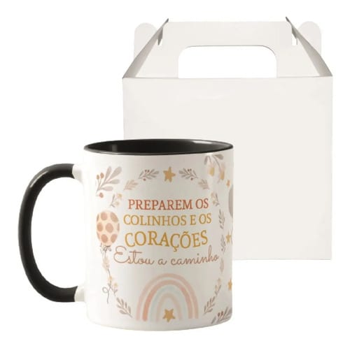 Caneca Presente Para Revelar Gravidez A Família E Amigos - Anúncio de Gravidez (Amigos)