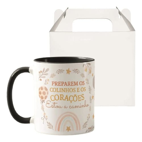 Caneca Presente Para Revelar Gravidez A Família E Amigos - Anúncio de Gravidez (Amigos)