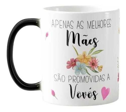 Caneca Mágica Vovó Presente Mãe Promovida a Avó - Anúncio de Gravidez (Avó)