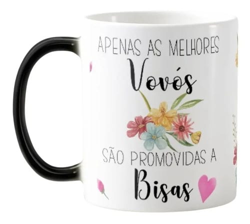 Caneca Mágica Presente Especial para Revelar Gravidez a Bisa - Anúncio de Gravidez (Bisavó)