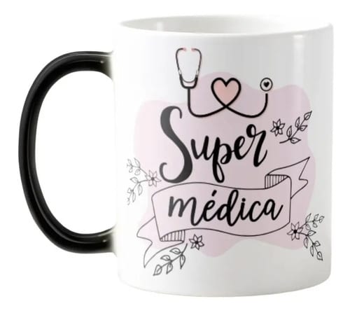 Caneca Mágica Presente Especial Aniversário Super Médica - Profissões (Médico(a))