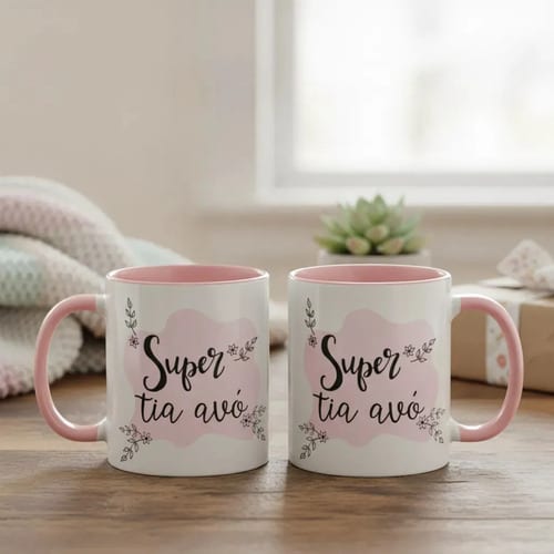 Caneca Feminina Presente Criativo para Super Tia Avó - Família (Tia Avó)