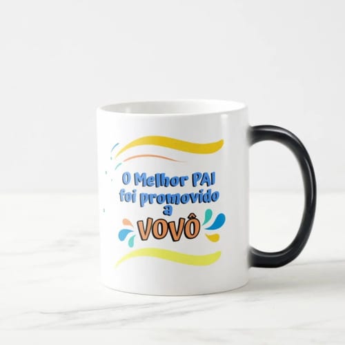 Caneca Mágica Presente Criativo Anúncio de Gravidez Pai Vovô