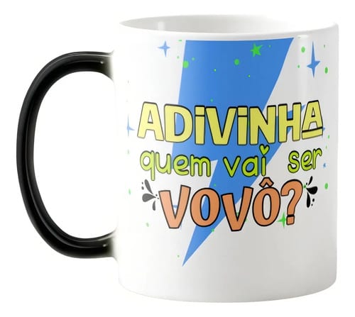 Caneca Mágica Presente Criativo Anúncio de Gravidez Pai Vovô - Anúncio de Gravidez (Avô)
