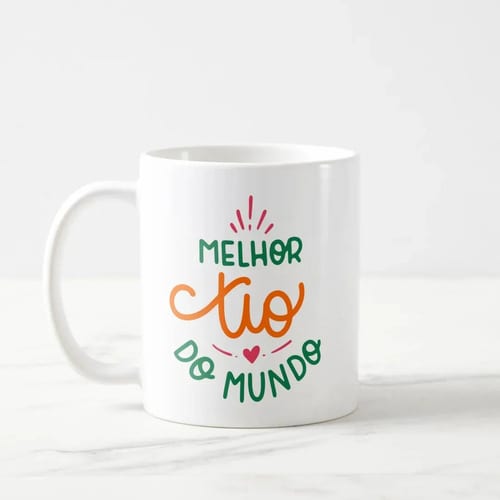Kit 2 Canecas Presente Especial Melhor Tio e Tia do Mundo