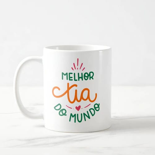 Kit 2 Canecas Presente Especial Melhor Tio e Tia do Mundo