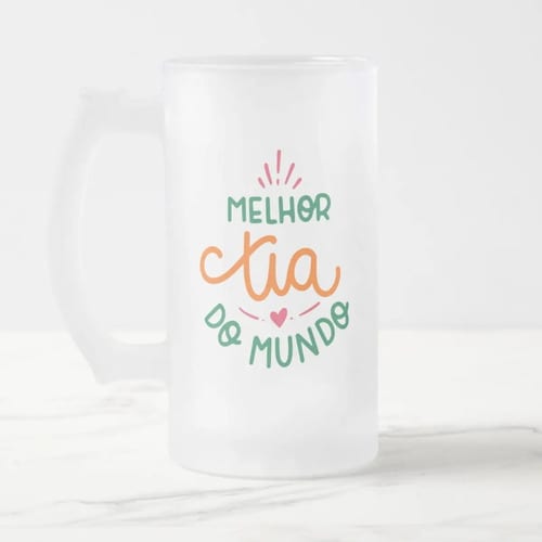 Kit 2 Copos de Cerveja Chopp para Presentear Tio e Tia - Família (Tia e Tio)