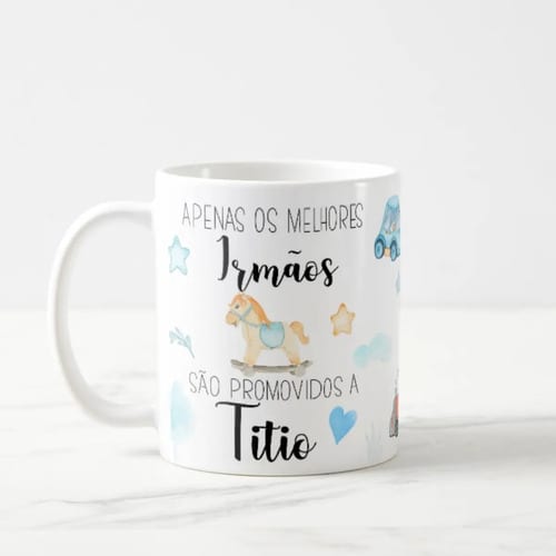 Caneca Presente Revelação de Gravidez Criativa Melhor Irmão