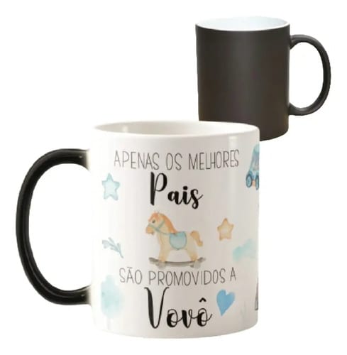 Caneca Mágica Revelação de Gravidez Papai Promovido a Vovô