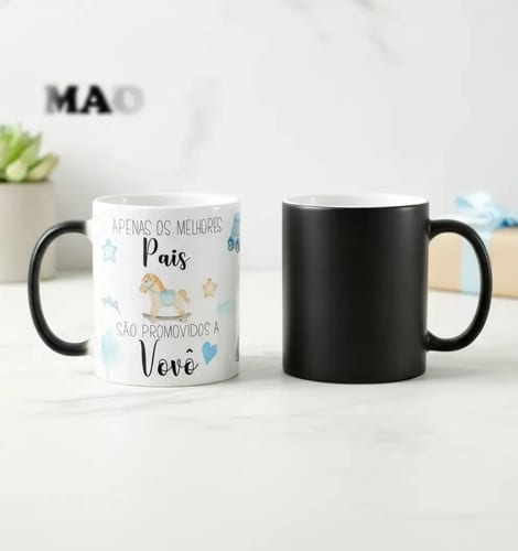 Caneca Mágica Revelação de Gravidez Papai Promovido a Vovô
