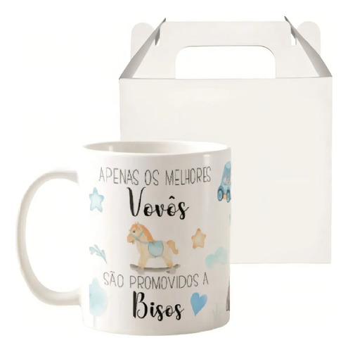 Caneca Presente Revelação de Gravidez Criativa Melhor Bisavô