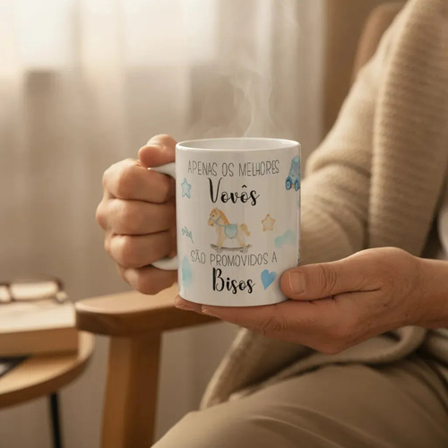 Caneca Presente Revelação de Gravidez Criativa Melhor Bisavô