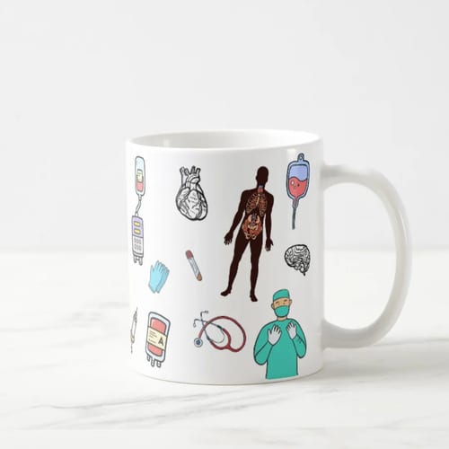 Caneca Personalizada com Nome para Médico Cirurgião Geral