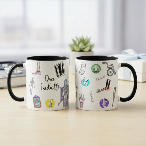 Caneca Personalizada de Presente para Médico Ortopedista - Profissões (Médico(a))