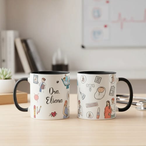 Caneca Personalizada Criativa Médico Obstetra Ginecologista - Profissões (Médico(a))