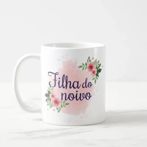 Branco / Filha do Noivo / Floral Rosa