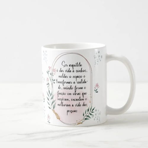 Caneca Feminina Delicada Presente Profissão Arquiteta