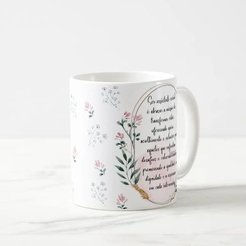 Caneca Feminina Delicada Presente Assistente Social