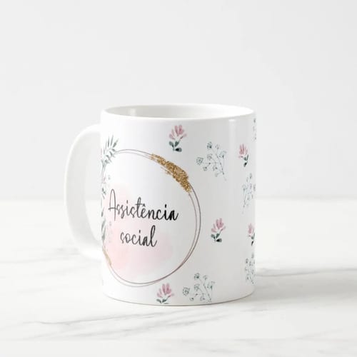 Caneca Feminina Delicada Presente Assistente Social