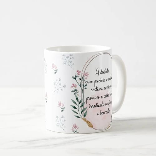 Caneca Feminina Delicada Presente Profissão Dentista