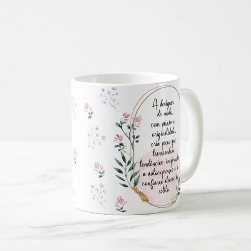 Caneca Feminina Delicada Presente Profissão Design de Moda