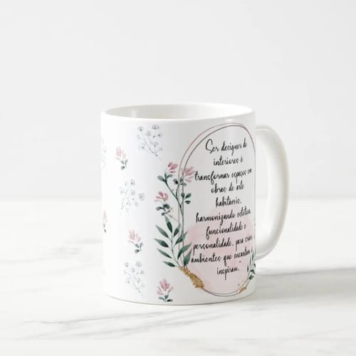 Caneca Feminina Delicada Presente Profissão Design Interior