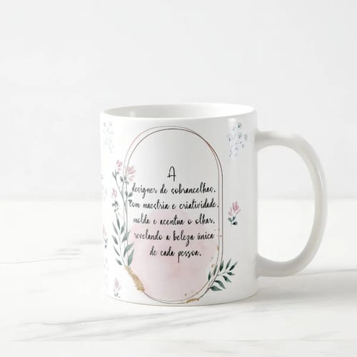 Caneca Feminina Delicada Presente Profissão Lash Designer