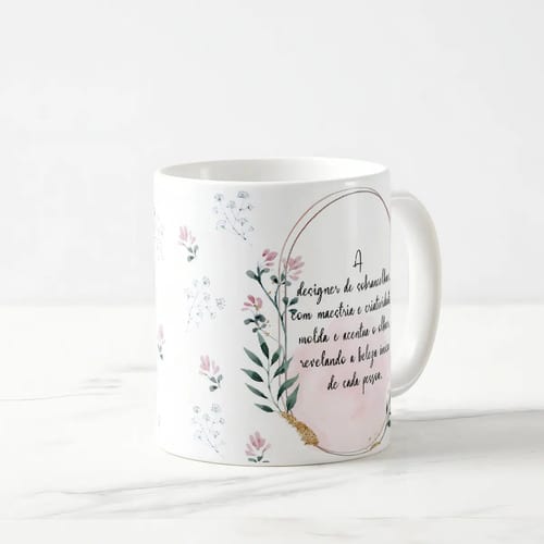 Caneca Feminina Delicada Presente Profissão Lash Designer