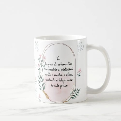 Caneca Feminina Delicada Presente Profissão Lash Designer