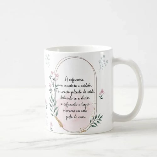 Caneca Feminina Delicada Presente Profissão Enfermeira