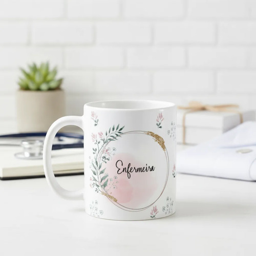 Caneca Feminina Delicada Presente Profissão Enfermeira - Profissões (Enfermeiro(a))