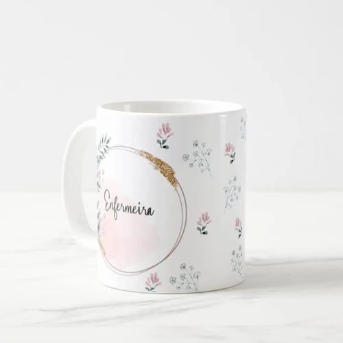 Caneca Feminina Delicada Presente Profissão Enfermeira