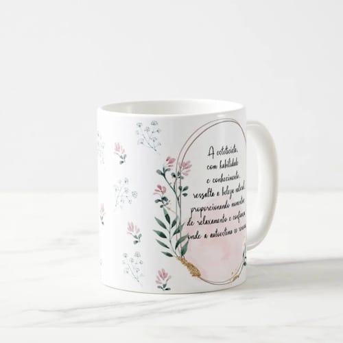 Caneca Feminina Delicada Presente Profissão Esteticista