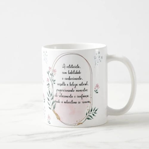 Caneca Feminina Delicada Presente Profissão Esteticista