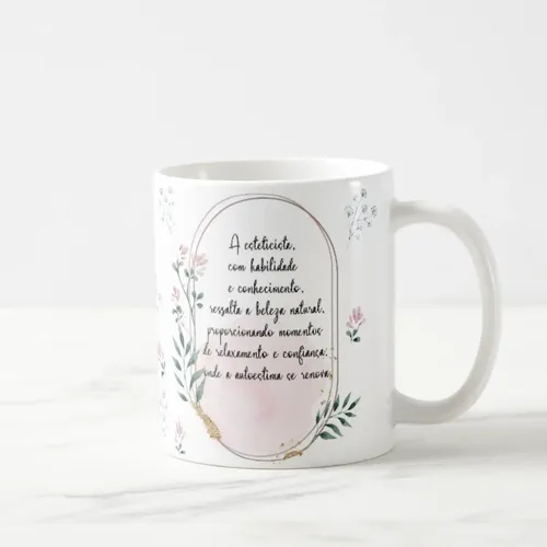 Caneca Feminina Delicada Presente Profissão Esteticista