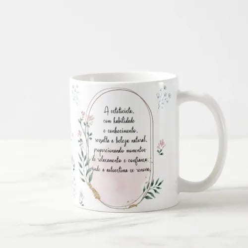 Caneca Feminina Delicada Presente Profissão Esteticista
