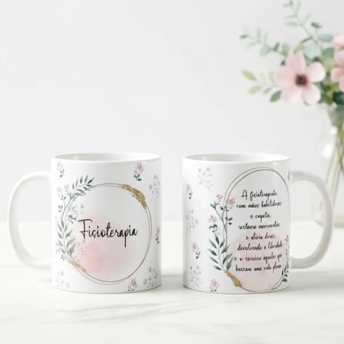 Caneca Feminina Delicada Presente Profissão Fisioterapia - Profissões (Fisioterapeuta)