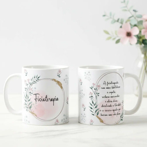 Caneca Feminina Delicada Presente Profissão Fisioterapia - Profissões (Fisioterapeuta)