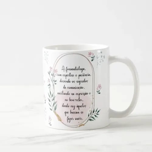 Caneca Feminina Delicada Presente Profissão Fonoaudióloga