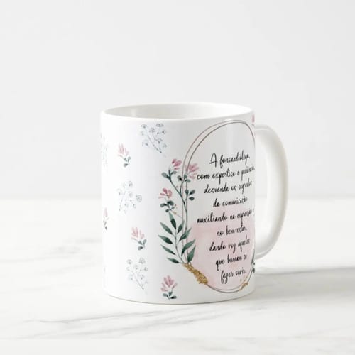 Caneca Feminina Delicada Presente Profissão Fonoaudióloga