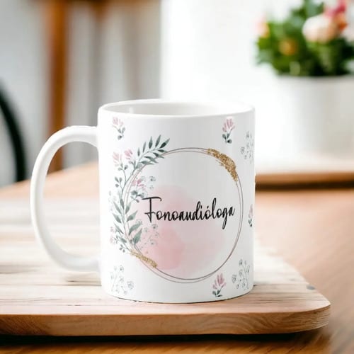 Caneca Feminina Delicada Presente Profissão Fonoaudióloga
