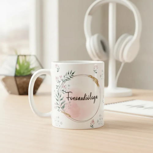 Caneca Feminina Delicada Presente Profissão Fonoaudióloga - Profissões (Fisioterapeuta)