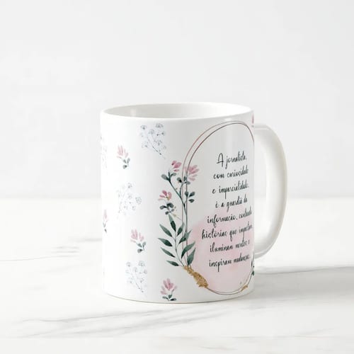 Caneca Feminina Delicada Presente Profissão Jornalismo