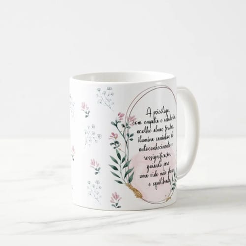 Caneca Feminina Delicada Presente Profissão Psicologia