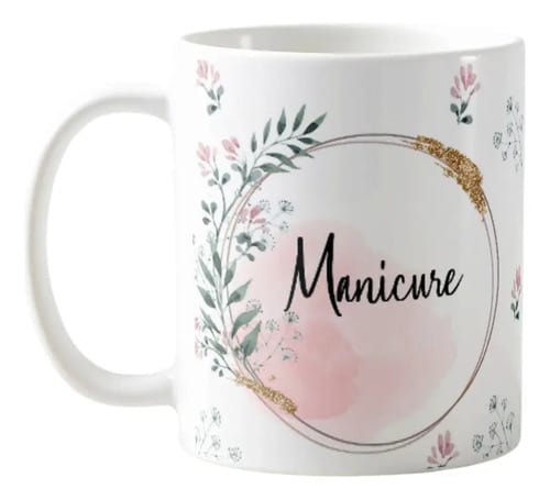 Caneca Feminina Delicada Presente Profissão Manicure - Profissões (Cabeleireiro(a))