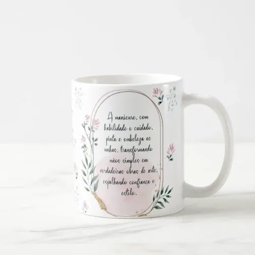 Caneca Feminina Delicada Presente Profissão Manicure